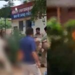 अलीगढ में प्रॉपर्टी विवाद के चलते पुलिस स्टेशन के बाहर ही मां को बेटे ने लगा दी आग