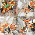 वाराणसी में काशी विश्वनाथ मंदिर के पास मकान गिरने से मची अफरातफरी, 11 राष्ट्रीय आपदा मोचन बल वाराणसी के बचावकर्मी बने देवदूत