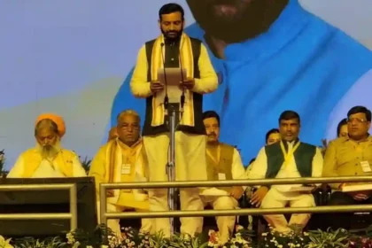 भाजपा के वरिष्‍ठ नेता नायब सिंह ने लगातार दूसरी बार हरियाणा के मुख्यमंत्री पद की ली शपथ