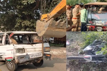 हरदोई के आदर्श नगर पंचायत गोपामाऊ में एक परिवार के तीन लोगों की घटना स्थल पर हुई मौत