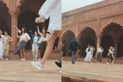 Agra News: ताजमहल पर रील शूट करने पर नहीं लग पा रही रोक, रॉयल गेट पर डीओटी के गाइड ने विदेशियों के डांस का वीडियो कराया शूट