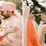 Armaan Malik के साथ शादी में Manish Malhotra के डिज़ाइन किए गए नारंगी लहंगे में दिखीं Aashna Shroff