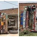 Hardoi News: मौरंग भरा ट्रक पलटने से बड़ा हादसा, गुमटी दबकर टूटी, सब्जी विक्रेता को भारी नुकसान