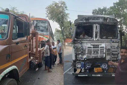 Unnao News: कंटेनर और रोडवेज बस की आमने-सामने टक्कर, 14 लोग घायल